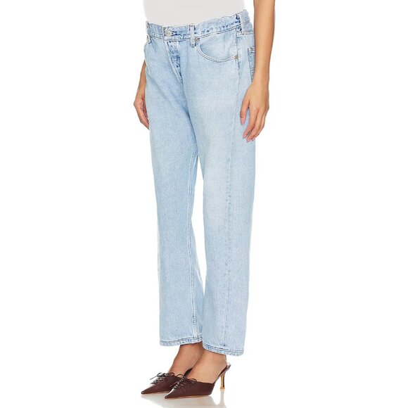 aligrace Maternity Baggy Customs Jeans Light Blue - Picture 3 of 5